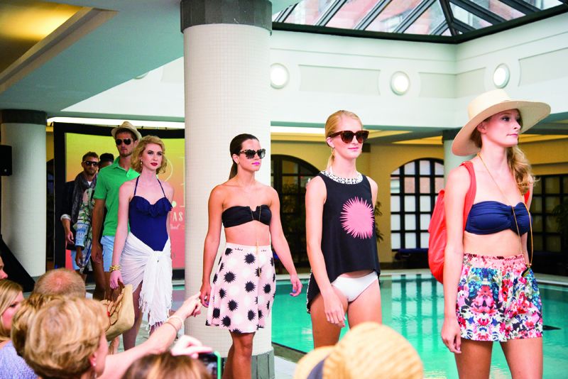 The poolside fashion show