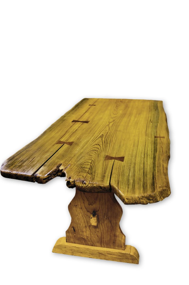 sunken cypress table, 2012, 6&#039; x 36&quot; x 31&quot;
