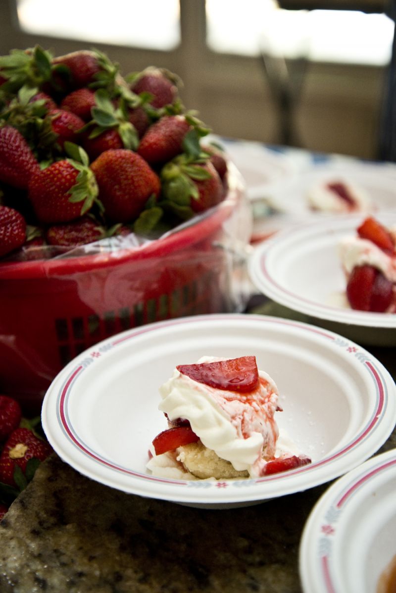 Cru Cafe served a delicious strawberry shortcake using produce from Hickory Bluff Farms.