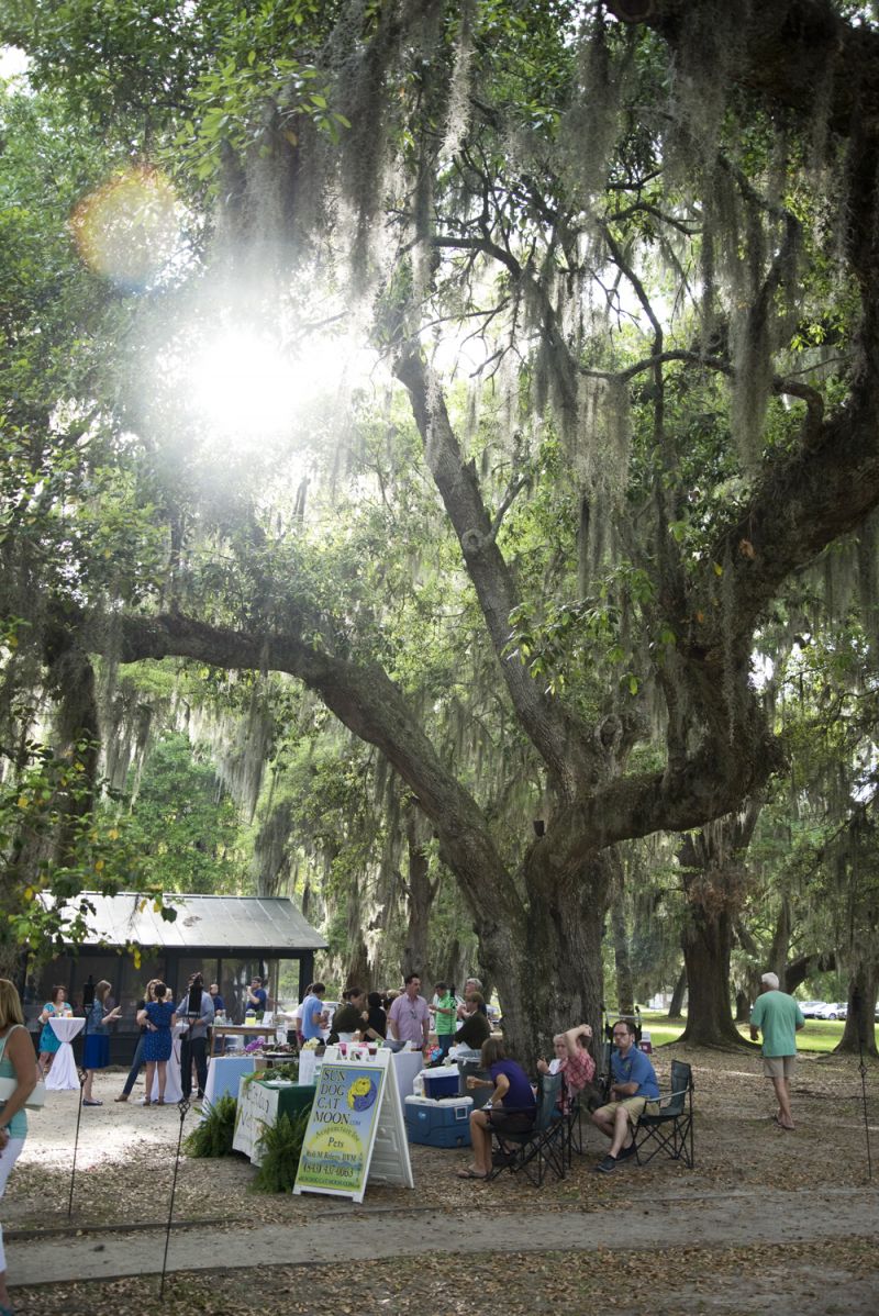 The live oaks on the grounds of Middleton Place added to the local charm of the evening.