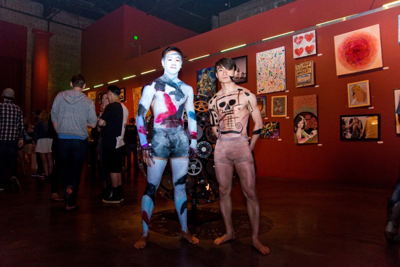 Performance artists Uly Vannavong and Phu Nguyen