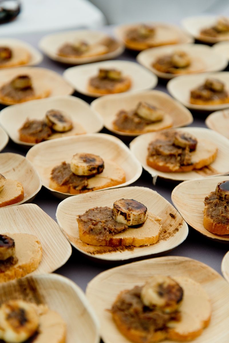 Chef Blair Machado of The Park Cafe plated &quot;The Elvis Toast&quot;—whole wheat toast with almond butter, bacon jam, and brûléed bananas.