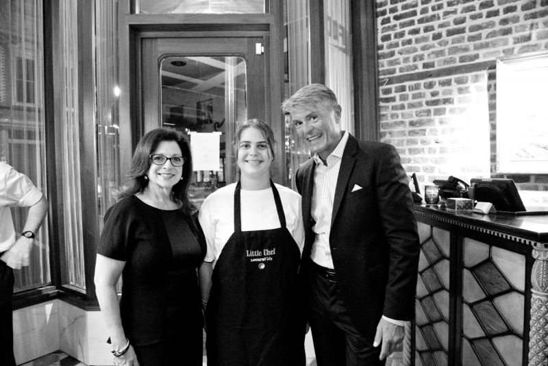 Anita Zucker, little chef Tiffany Allen, and Louis Yuhasz
