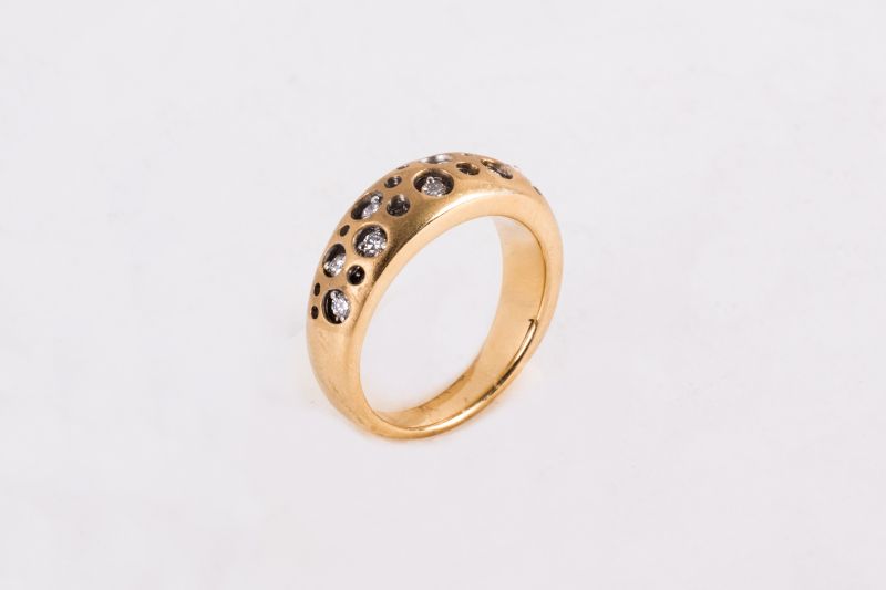Sandler&#039;s Collection 18k gold diamond ring, $2,199 at Sandler&#039;s Diamonds &amp; Time