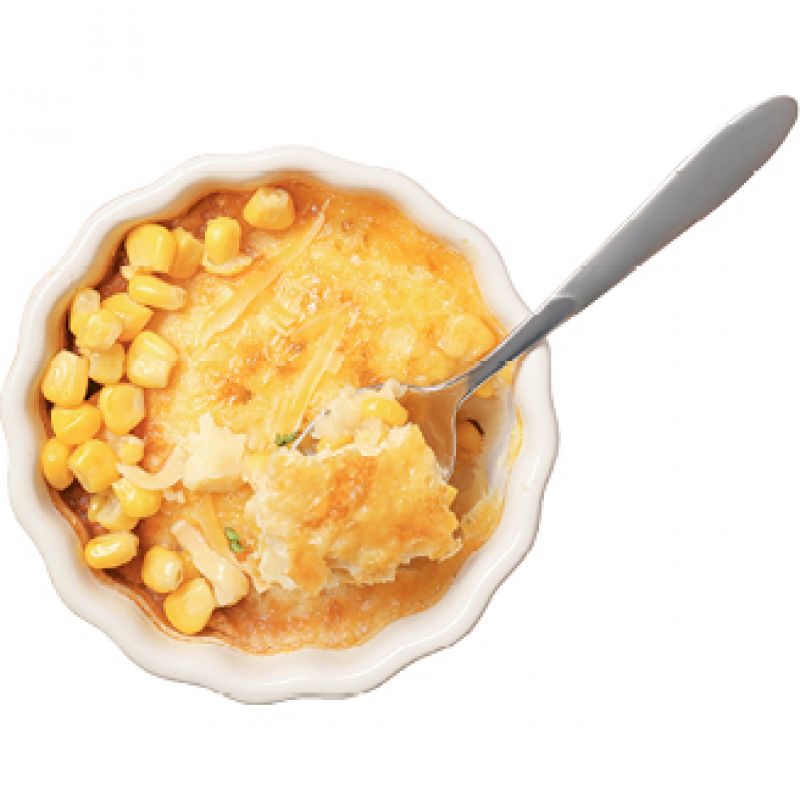 Happy Holidays: “My grandmother made a corn pudding-type dish we called scalloped corn with crushed Ritz crackers. It’s on every holiday table.”