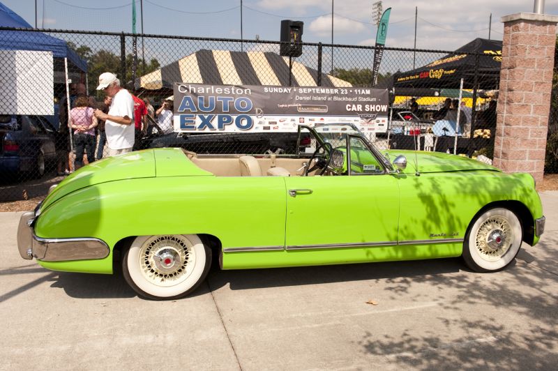 This eye-catching lime green convertible welcomed attendees to the expo.
