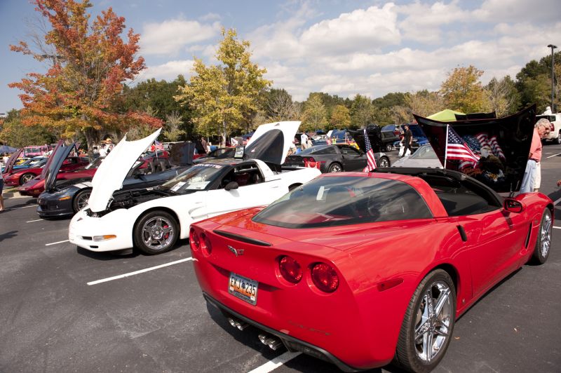 Rows and rows of luxury and unique cars filled the parking lot at the Blackbaud Stadium.