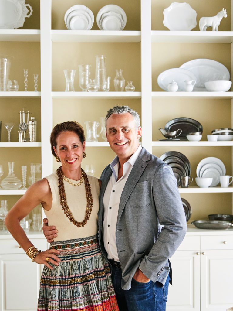 <i>Capucine and David Gooding in Juliska’s King Street flagship store; they relocated the company to Charleston in 2021.</i>