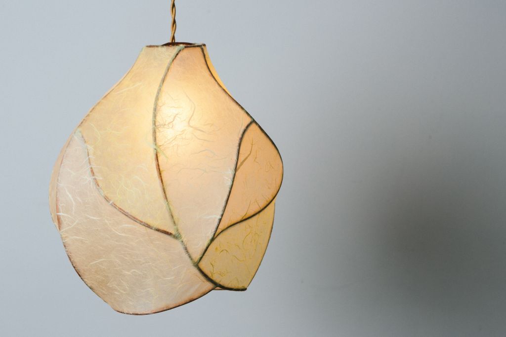 <i>“Firefly” lantern covered in handmade paper.</i>