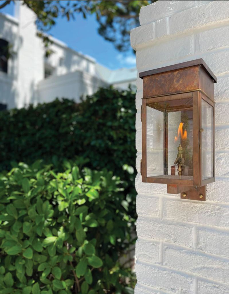 <i>Lanterns with brass leaf clusters for the Charles Drayton House on East Battery.</i>