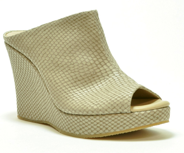 “Witten” peep-toe wedge sandals by Cordani­